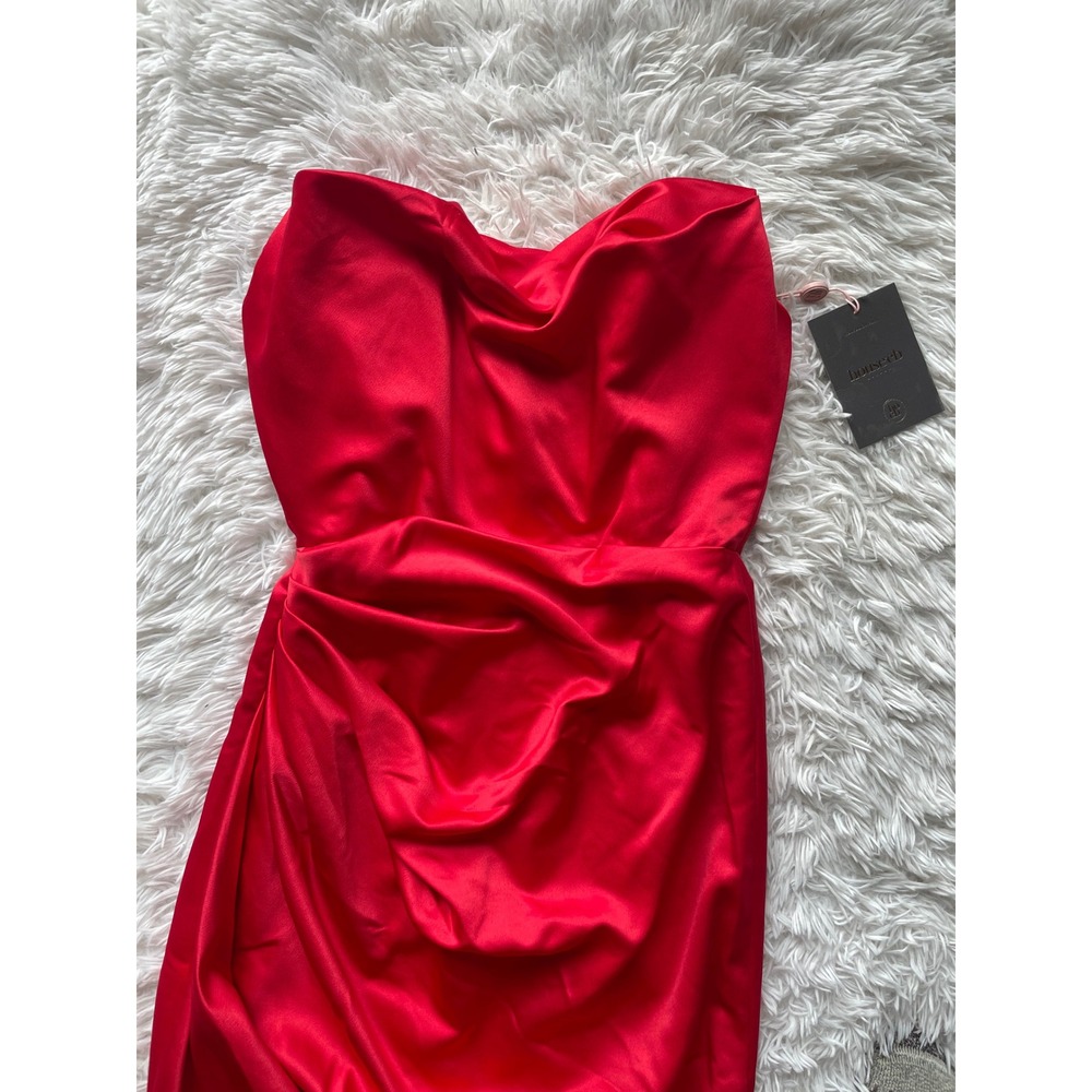 House of CB Adrienne Satin Strapless Maxi Dress - Picture 3 of 11